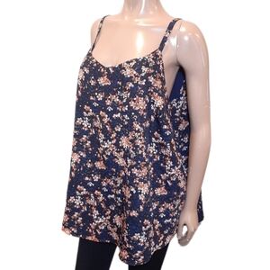 3/$20 Penningtons Floral Cami Tank Top Lined Sleeveless Blouse Summer Plus Size